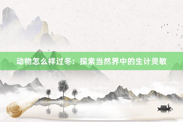 动物怎么样过冬：探索当然界中的生计灵敏