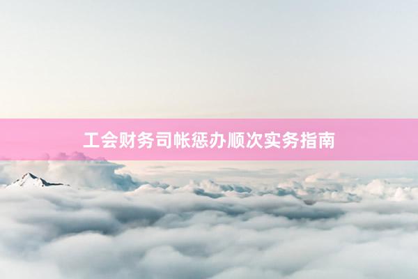 工会财务司帐惩办顺次实务指南