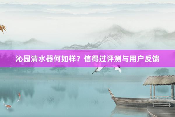 沁园清水器何如样？信得过评测与用户反馈